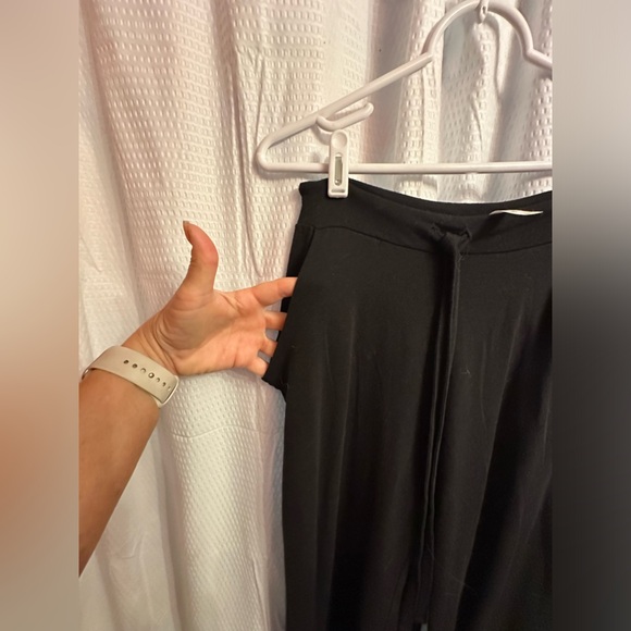 Black cotton, Capri drawstring waist pants size small - Picture 3 of 4